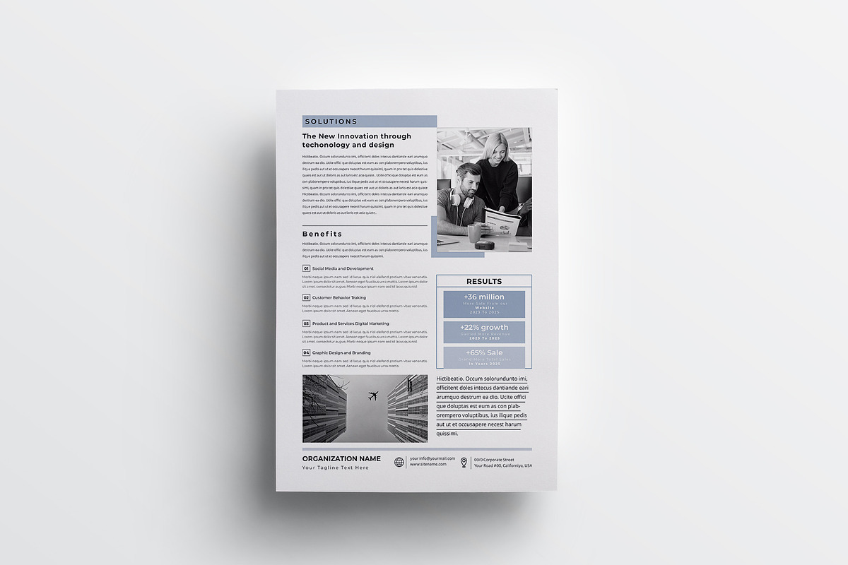 Case Study | MS Word & Indesign, a Flyer Template by design_hut (Photo 4 of 4)