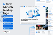 Edutech Landing Page + Free 3D Icons, a Landing Page Template by Semusim Visual (Thumbnail 1 of 5)