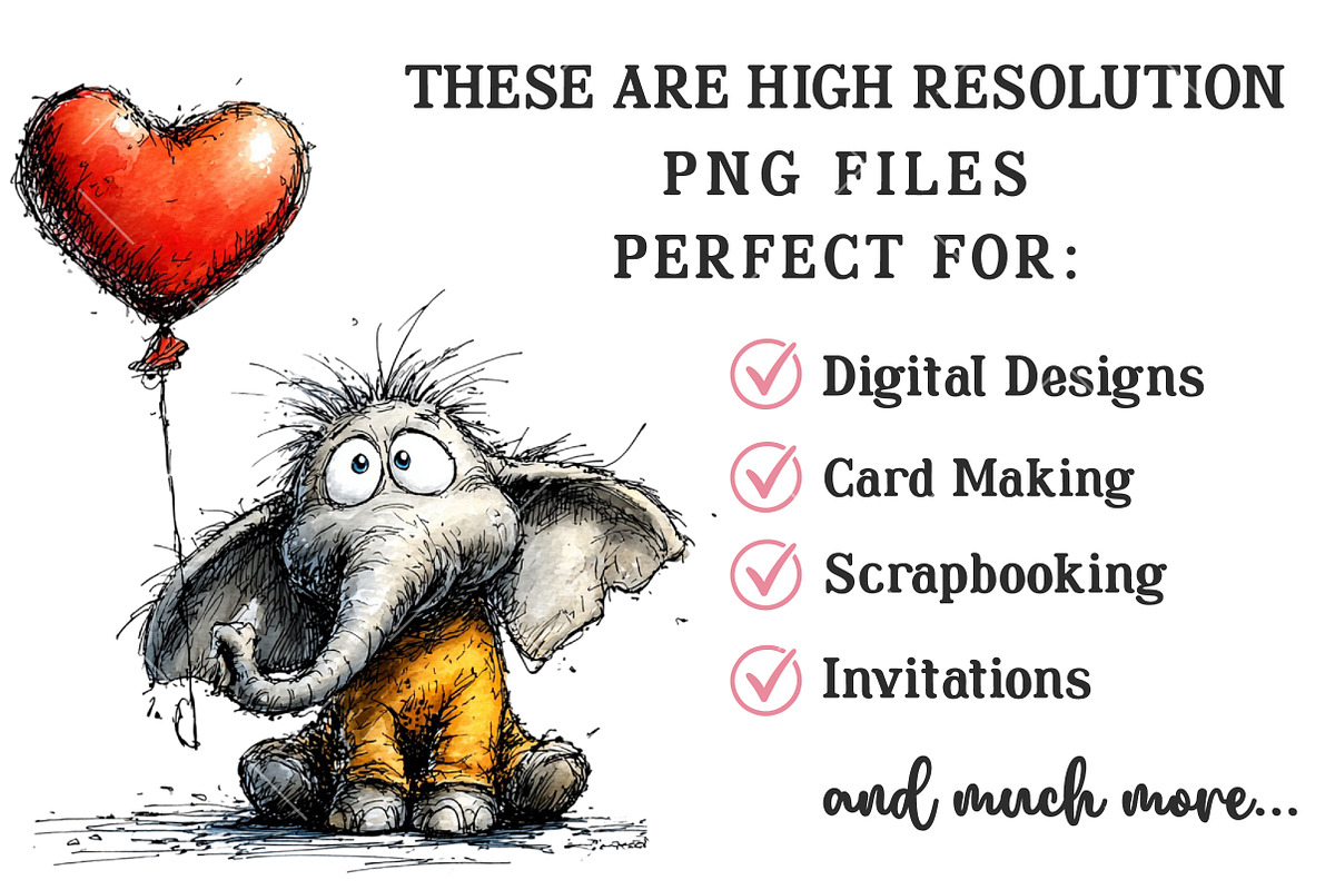 Funny Valentine Animals Clipart, an Illustration by OK Design (Photo 4 of 6)