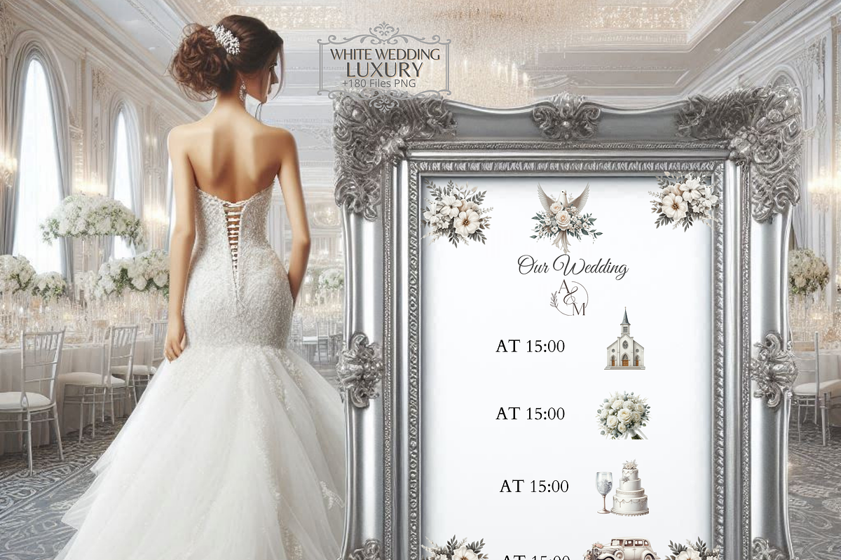 WHITE WEDDING Luxury - Bundle 180, a Person Illustration by VM PARTYS  BY TAIRUMA (Photo 6 of 10)