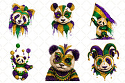 Whimsical Mardi Gras Panda Clipart, an Illustration by Black Bird Studio (Thumbnail 4 of 6)