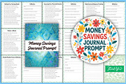 Money Savings Journal Prompts, a Templates & Theme by Designmela01 (Thumbnail 1 of 7)