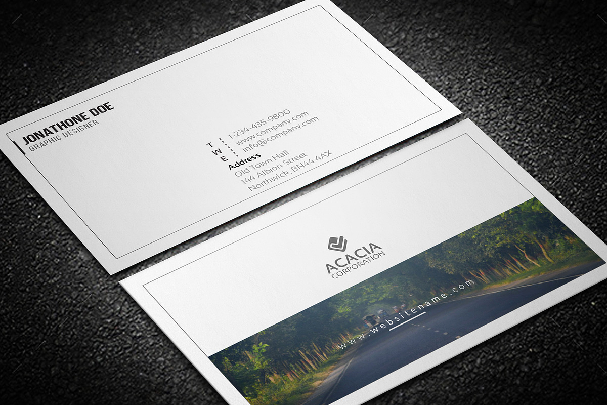 ACACIA Business Card, a Business Card Template by DesignGhar (Photo 1 of 5)