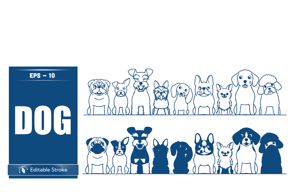 Adorable Dog Line Art Bundle, an Empty State Illustration by CarWrap design (Photo 1 of 3)