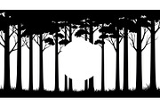 Forest Frame Silhouette SVG Bundle, an Illustration by jahid234 (Thumbnail 41 of 51)