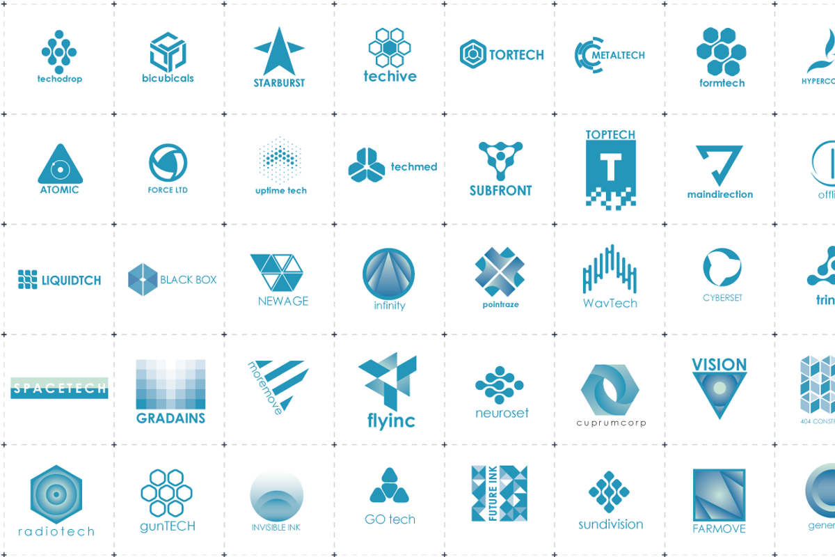 400 tech logos, a Branding & Logo Template by airunreal (Photo 2 of 11)