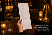 Restaurant Menu / Wine List Mockup, an Advertising Mockup by Serenefeeling (Thumbnail 2 of 6)