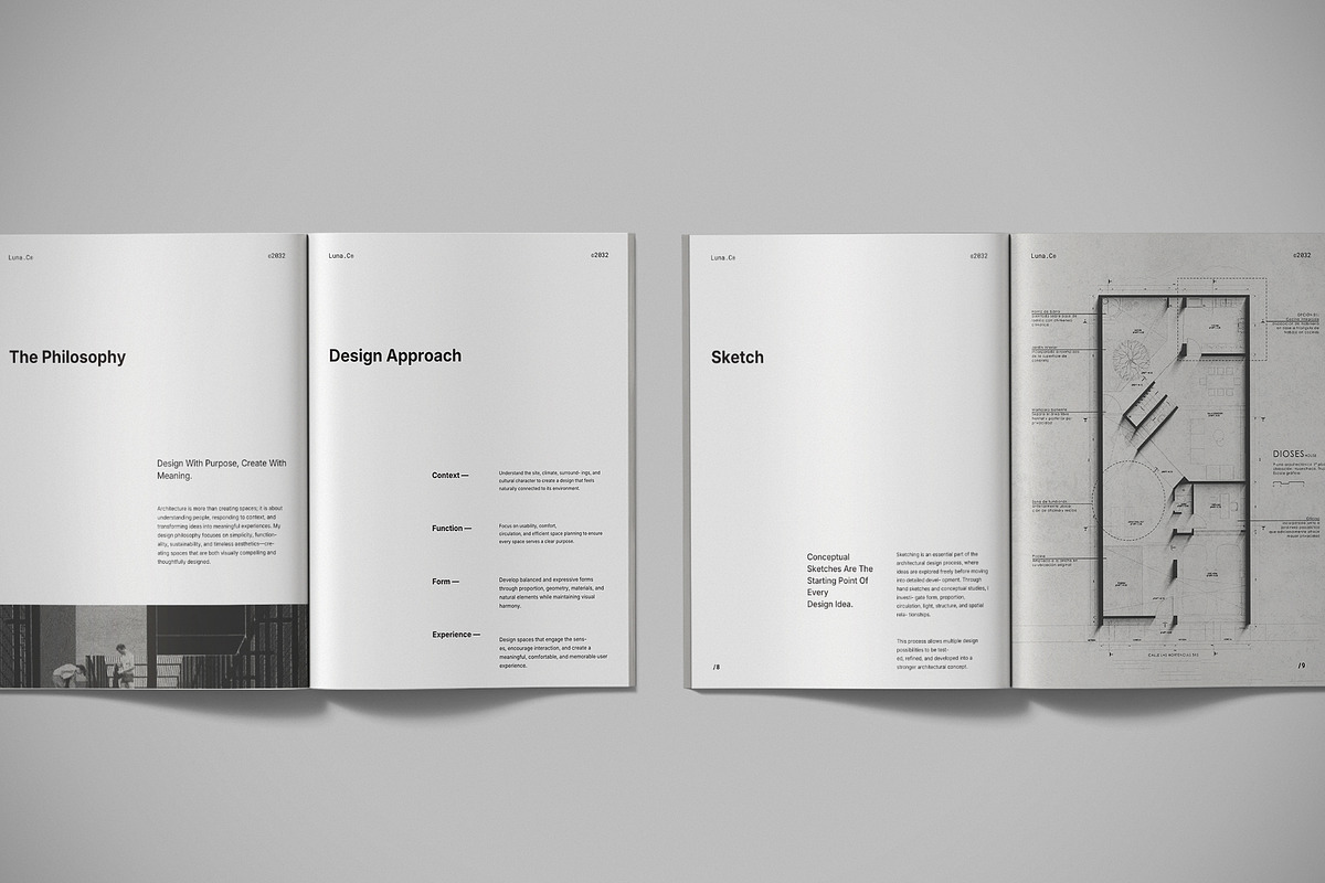 Architecture Portfolio Template, a Brochure Template by Studio Monova (Photo 8 of 33)