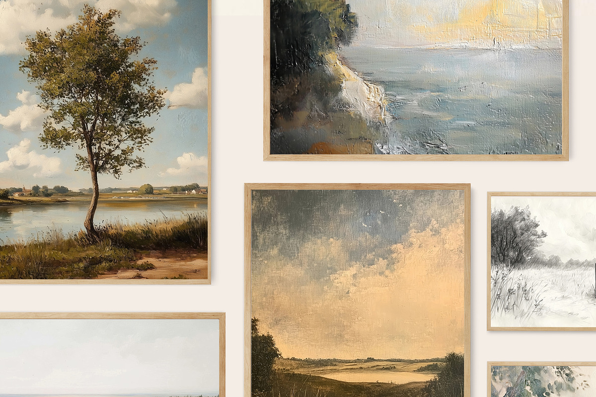 Vintage Landscapes Prints Bundle, a Background Graphic by Artemsky (Photo 3 of 10)
