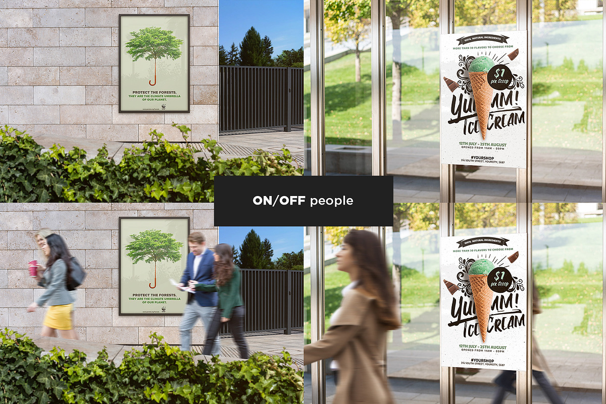 Street Poster Mock-Up's, a Print Template by Dikarte.Store (Photo 10 of 16)