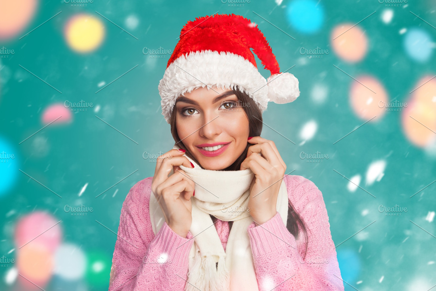 Model in new year hat stock photo containing hat and winter, a Beauty & Fashion Photo by Dmitry Bairachnyi