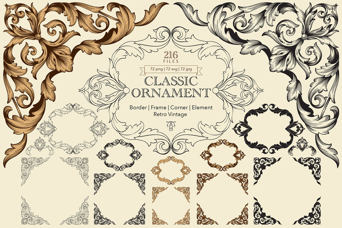 Page Decoration Ornate Vintage frame, an Object Illustration by Samira (Photo 1 of 6)