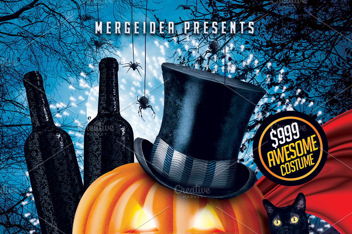 Halloween Dark Night Flyer, a Flyer Template by MergeIdea (Photo 2 of 3)