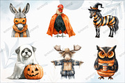 Whimsical Halloween Animal Clipart, an Illustration by designcity5 (Thumbnail 2 of 5)