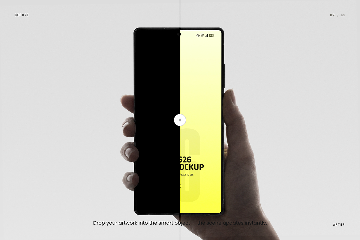 Galaxy S26 Ultra Mockup, an Android Mockup by Toasin Studio (Photo 2 of 5)