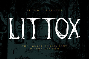 Littox Horror Display Font, a Handwritten Font by Maulana Creative