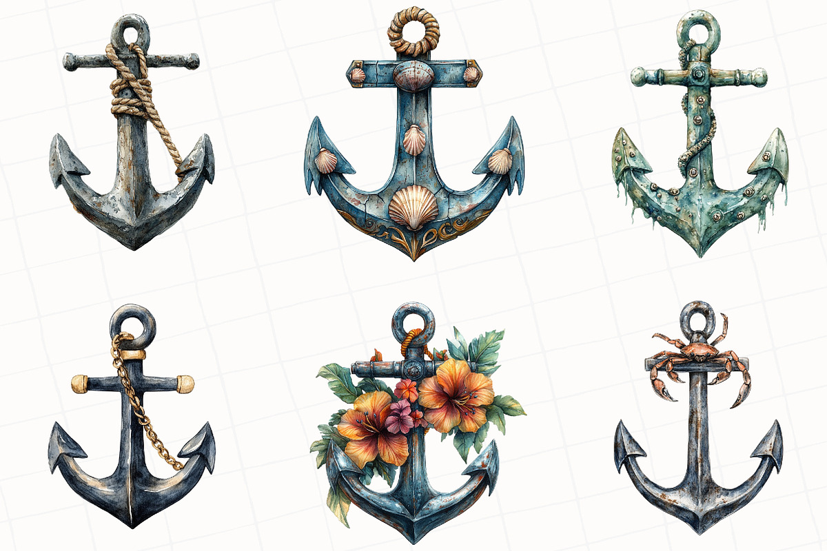 Summer Anchor Clipart, an Illustration by OK Design (Photo 3 of 5)