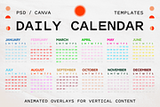 Animated Daily Calendar (Vertical), a Social Media Template by Tangerine Nation (Thumbnail 1 of 7)