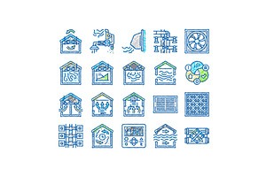 air ventilation cold fan icons hand, an Object Illustration by pikepicture