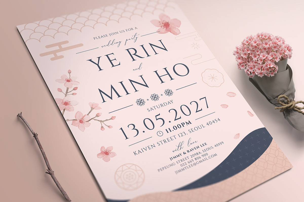 Korea Wedding Invitation, an Invitation Template by Aarley Kaiven (Photo 1 of 2)