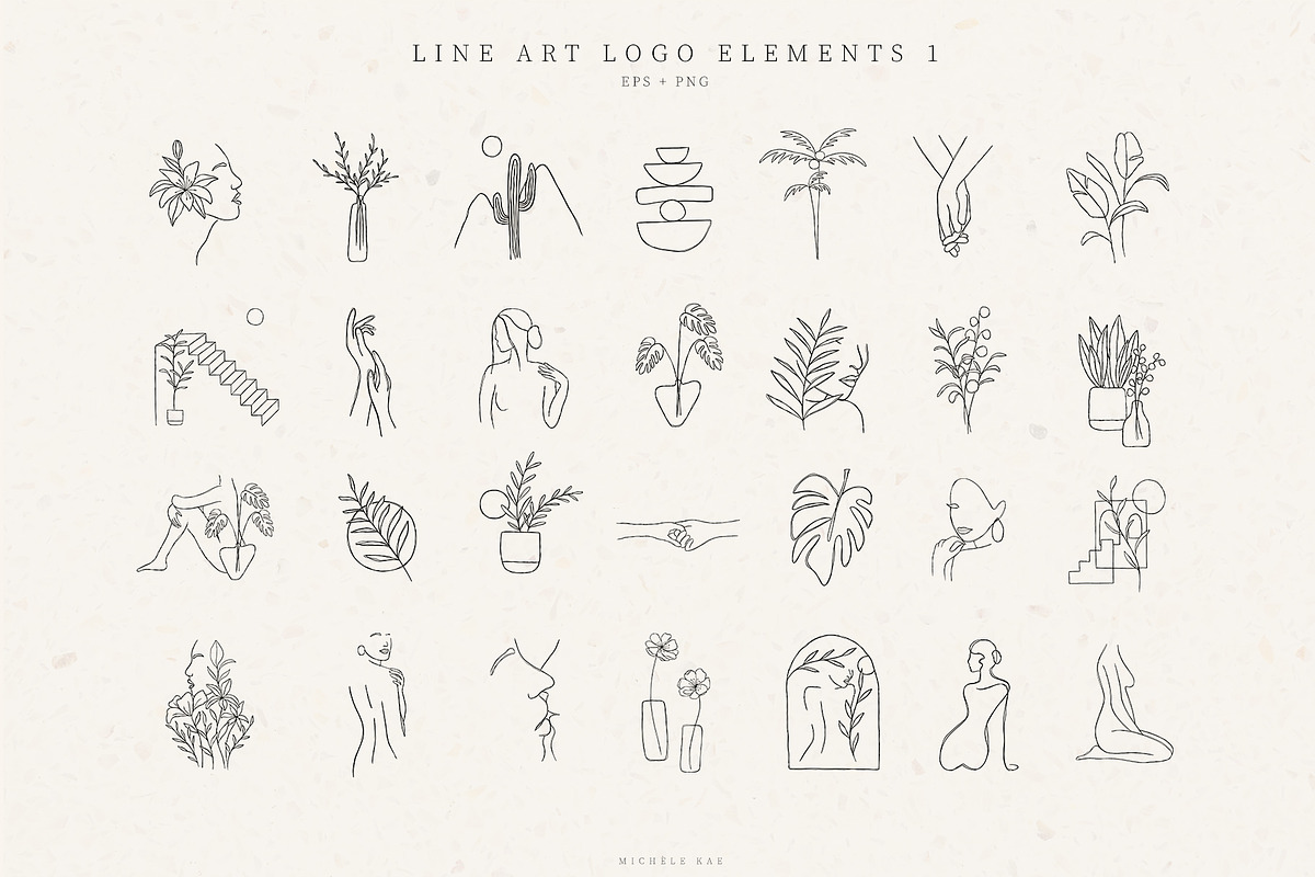 Logo Elements Feminine, a Work Illustration by Michèle Kae (Photo 1 of 5)