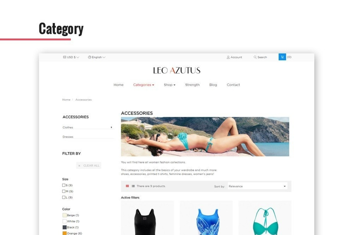 Leo Azutus Responsive Prestashop, a Bootstrap Template by LeoTheme (Photo 1 of 7)