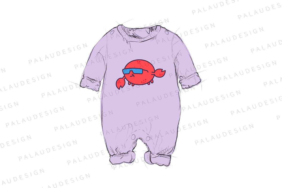 Cute Kawaii Crab Ocean Character, an Animal Illustration by Palau (Photo 8 of 12)