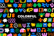 Colorful Doodle Elements, an Object Graphic by Léo Alexandre (Thumbnail 1 of 16)