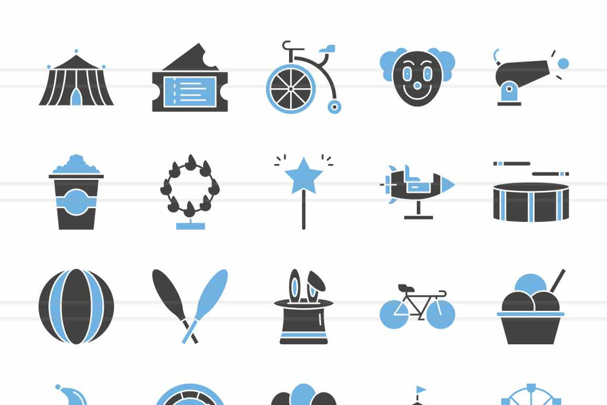 Circus Blue & Black Icons, an Icon by IconBunny (Photo 2 of 2)