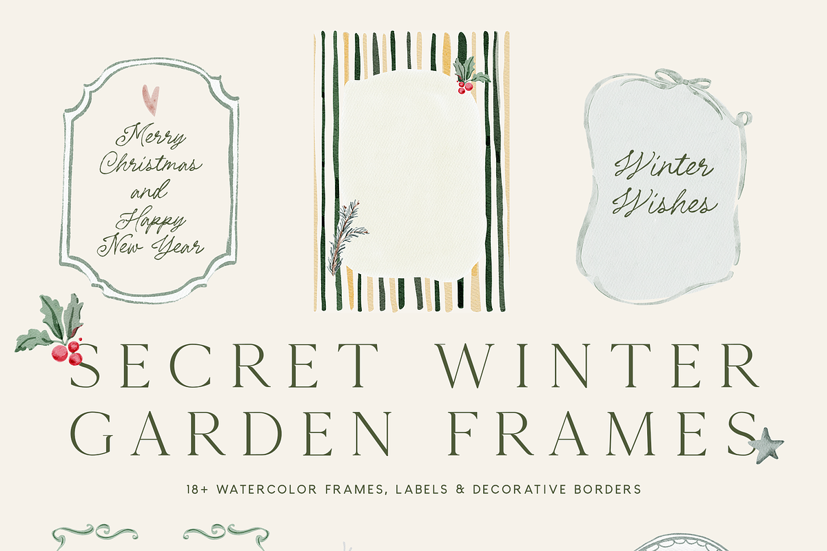 Secret Winter Garden Collection, a Decorative Illustration by Karma (Photo 6 of 21)