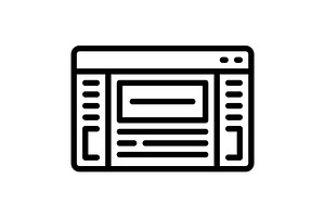 Interfaces application black icon, an Outline Icon by Creative priyanka