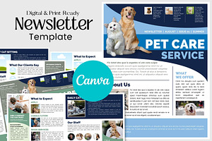 Canva Newsletter Template Pet Care