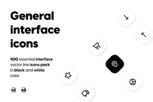 General interface UI line icons, an Outline Icon by Team_Ultra_Graphics