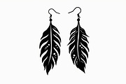 Leaf Earring Silhouette Bundle, a Graphic by balal (Thumbnail 10 of 11)