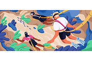 Divers swimming underwater, sea set, a Person Illustration by Good Studio (Thumbnail 3 of 5)