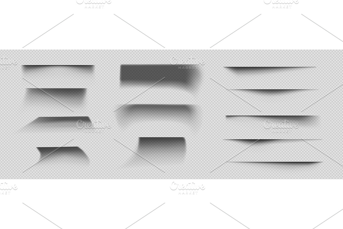 Shadow effect of paper like shapes, an Illustration by art PVP - market