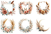 Floral Frame Border Wreath. Boho, an Illustration by DreamArtGraphic (Thumbnail 3 of 7)