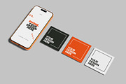 Instagram Post Mockup(Scene Creator), an iPhone Mockup by Graphiculon (Thumbnail 4 of 11)