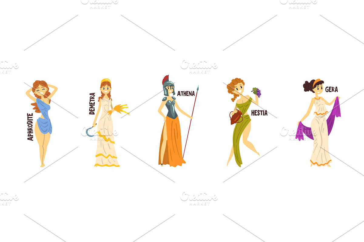 Greek God as Ancient Mythology and, a Person Illustration by TopVectors