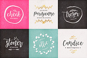 Mademoiselle Script Font + EXTRAS!, a Script Font by Pink Coffie (Thumbnail 5 of 12)