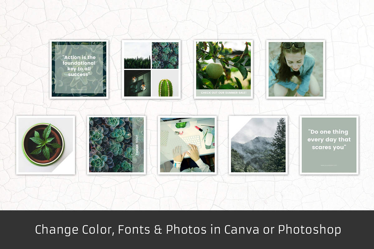 Green - 18 Instagram Templates, a Social Media Template by Annemiek van Luinen (Photo 4 of 8)