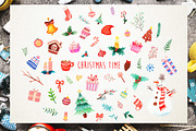 Happy christmas watercolor pack, an Object Graphic by MiraBell (Thumbnail 2 of 10)