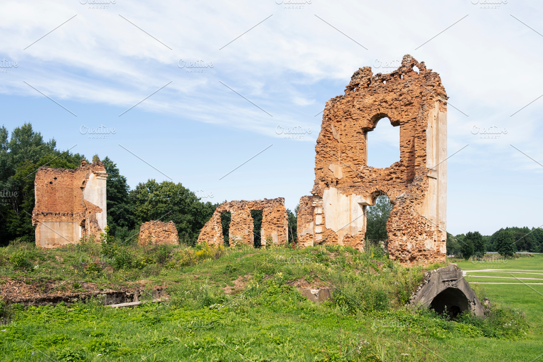 Ruin of old abandoned brick castle, an Architecture Photo by BOOCYS