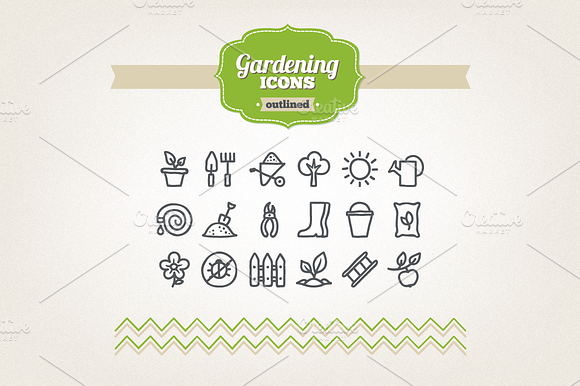 Hand Drawn Gardening Icons