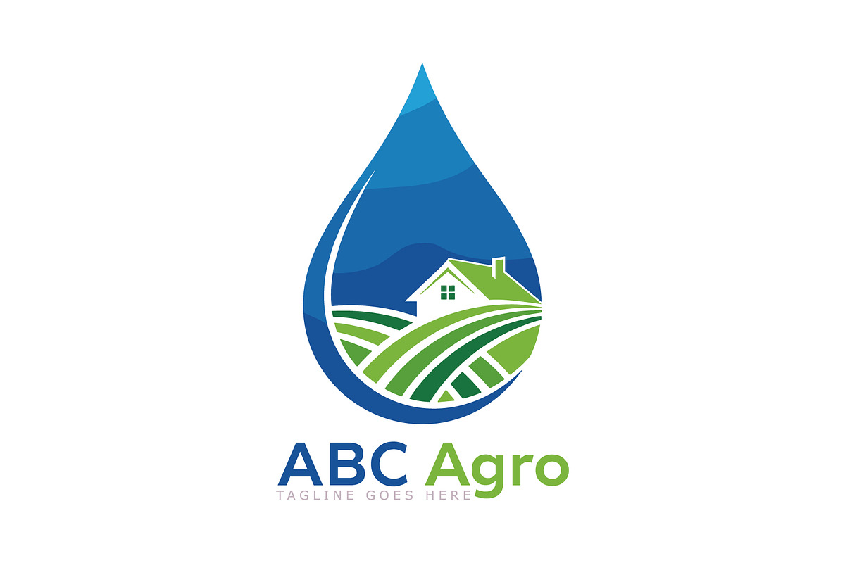 Water Drop Logo | Natural Farming, a Branding & Logo Template by Master Design