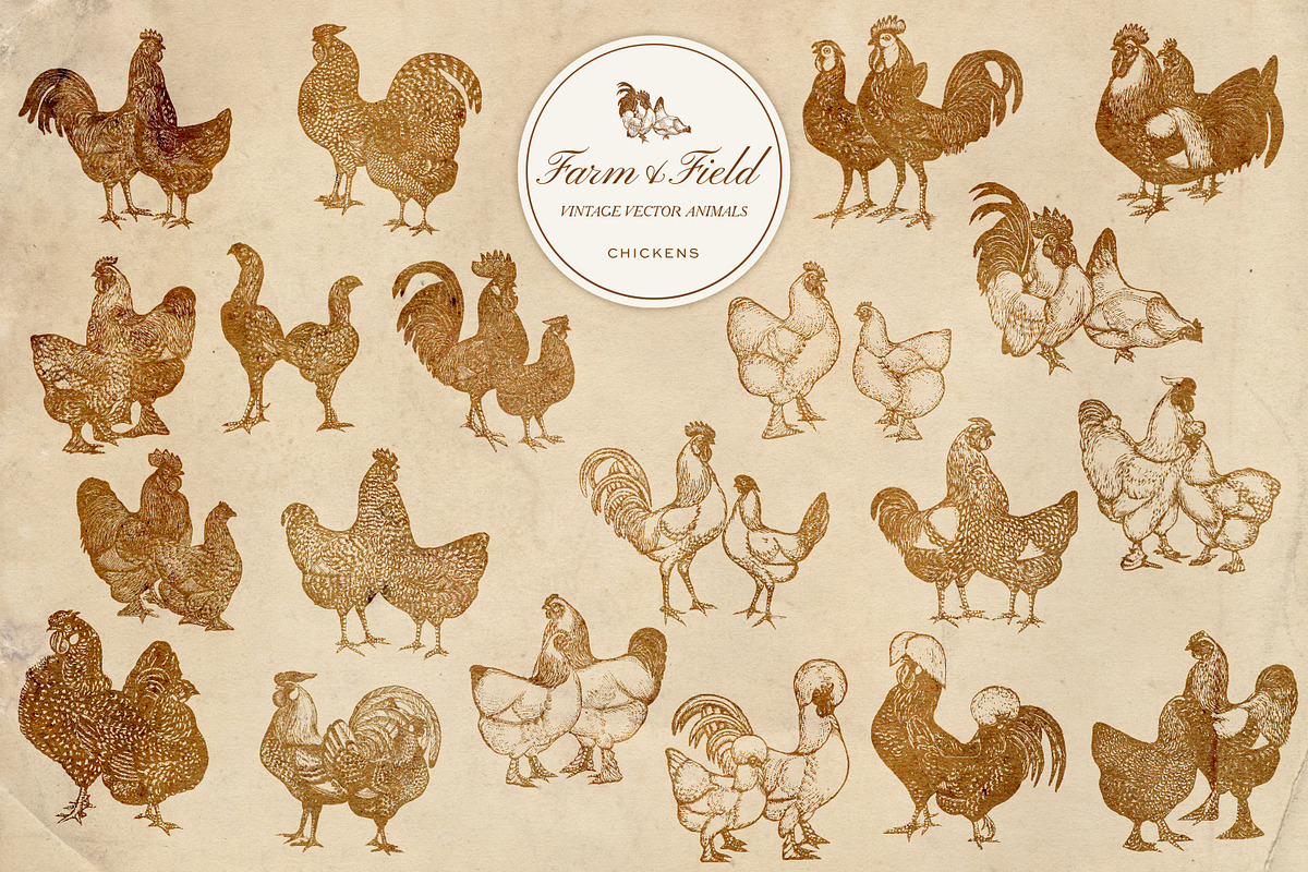Vintage Farm Animal Vector Graphics, an Object Graphic by Eclectic Anthology (Photo 5 of 9)