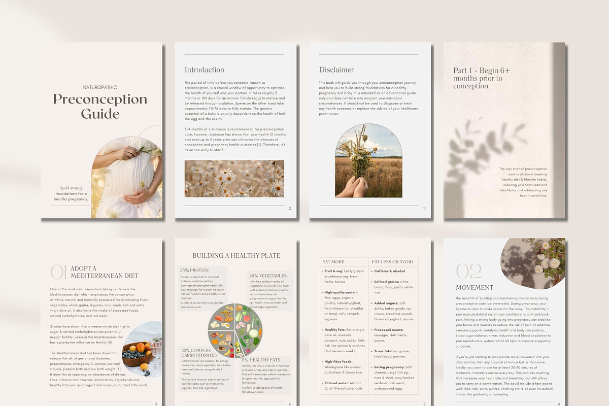 Preconception Fertility Ebook Canva, a Presentation Template by Naturopath Hub (Photo 6 of 9)