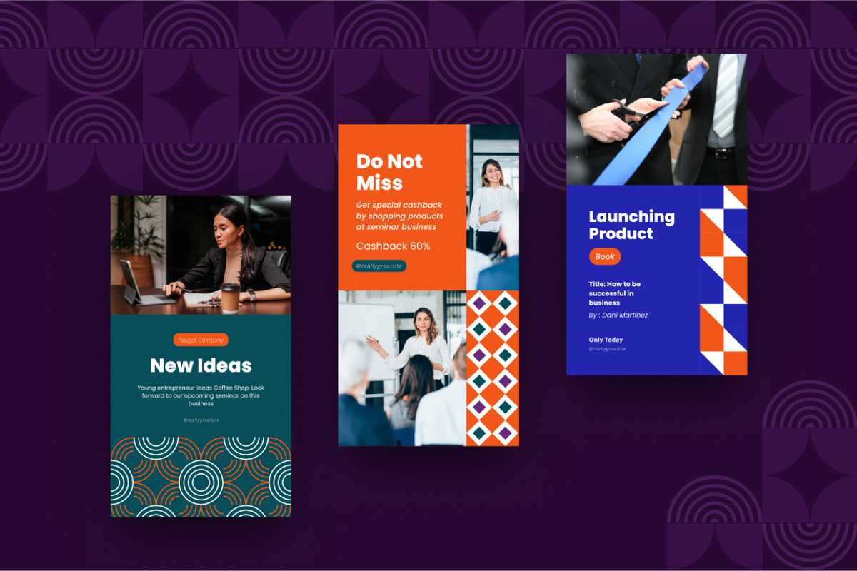 Pattern Geometric Canva Template, a Social Media Template by Brandearth RRGraph (Photo 3 of 8)