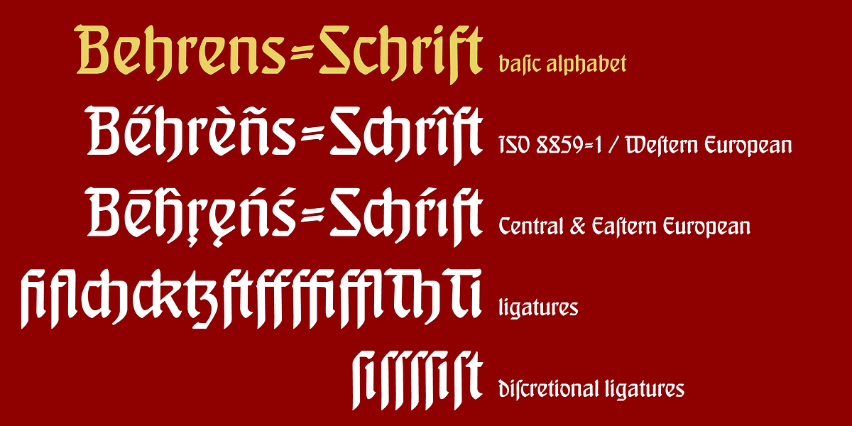 Behrens Schrift, a Blackletter Font by ingoFonts (Photo 6 of 8)