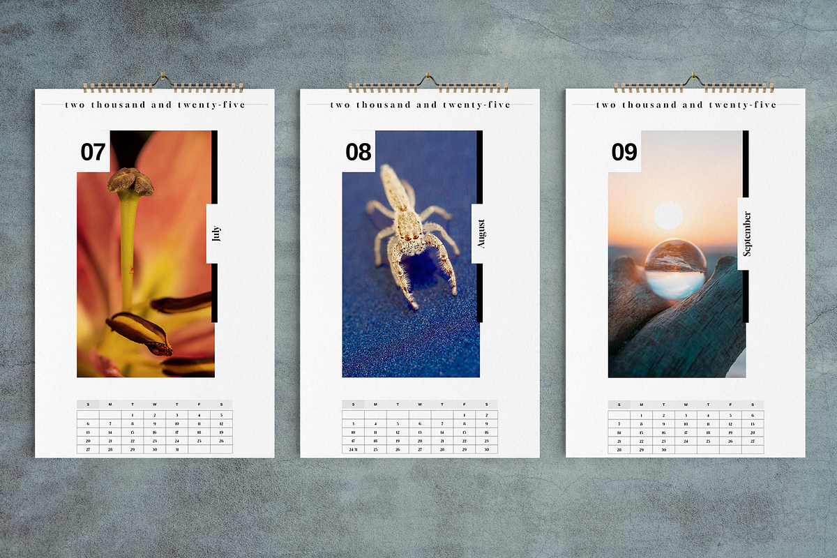 Macro photography Wall Calendar 2025, a Stationery Template by Boris Cupac (Photo 5 of 5)